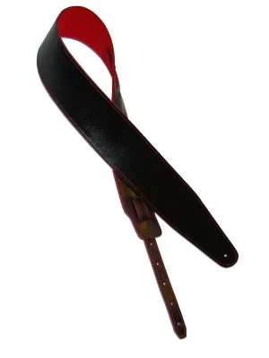 Cenový Hit Proline CR1 kožený kytarový řemen černá, červená