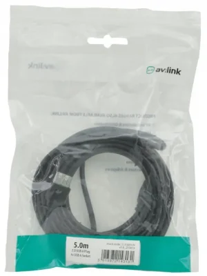 AV:link kabel USB 2.0, 1x typ A samec - 1x typ A samice, 5m Nejlepší Volba