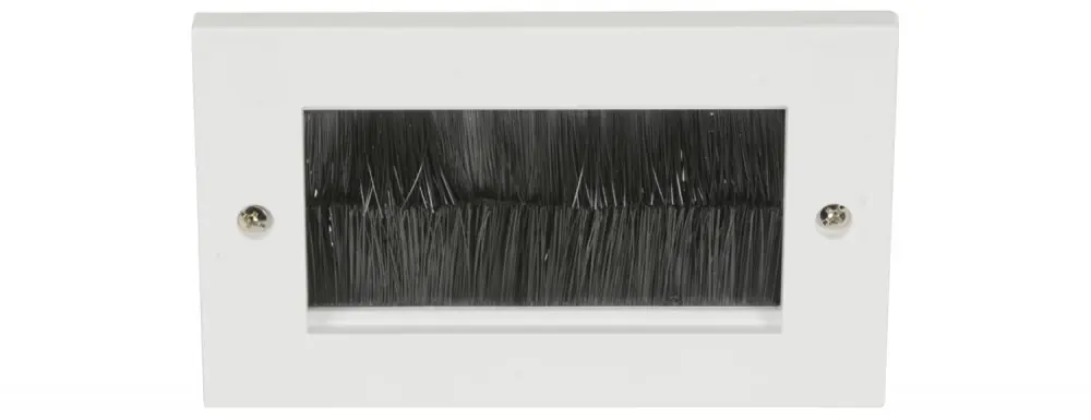 Víkendová Akce AV:link nástěnný rámeček s kartáčky pro AV kabely, bílý, 2G