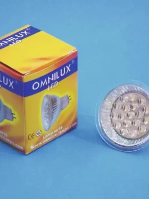 12V MR-16 GX-5.3 Omnilux, 18 LED bílá, 3000K - DOPRODEJ, POSLEDNÍ KUS! Ihned K Objednání