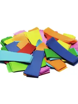 Vrácení Zdarma Tcm Fx pomalu padající obdélníkové konfety 55x18mm, bílé/stříbrné, 1kg