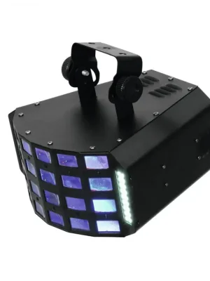 Eurolite LED Derby 4x 3W RGBA a 36x 5050 SMD DMX, paprskový efekt - použito (51918300) Tovární Cena