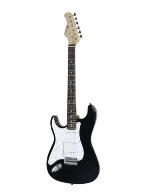 Dimavery ST-203, elektrická kytara levoruká, černá Výhodná Nabídka