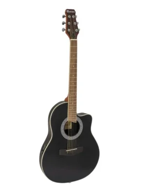Dimavery RB-300, elektroakustická kytara typu Ovation, černá Omezená Nabídka