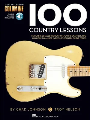 100 Country Lessons + Audio Online / kytara + tabulatura Jen Po Omezenou Doba