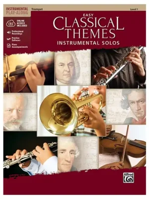 Nejprodávanější Easy CLASSICAL THEMES Instrumental Solos + Audio Online / trumpeta (trubka) a klavír (PDF)