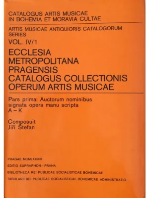 Ecclesia Metropolitana Pragensis Catalogus Vol IV/1 A - K Cenový Hit
