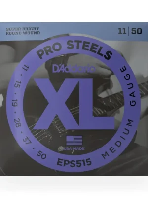 D'Addario EPS515 ProSteels Electric Guitar Strings, Medium, 11-50 Speciální Cena