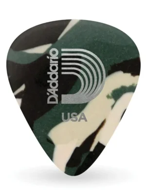 Výprodej D'Addario Camouflage Celluloid Guitar Picks, 100 pack, Medium