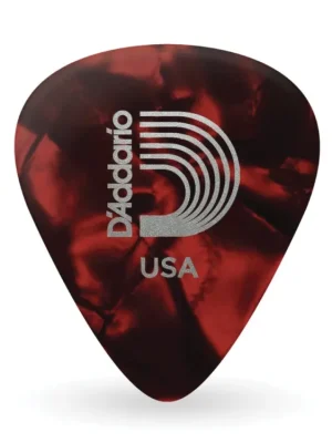 D'Addario Red Pearl Celluloid Guitar Picks, 10 pack, Light Finální Výprodej