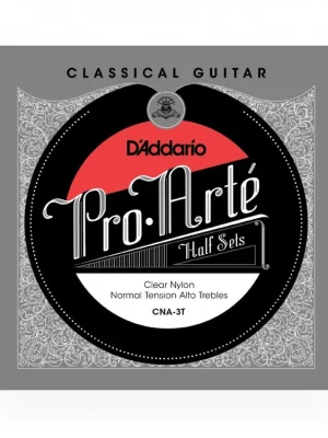 Vrácení Zdarma D'Addario CNA-3T Pro-Arte Clear Nylon Classical Guitar Half Set, Alto Tension