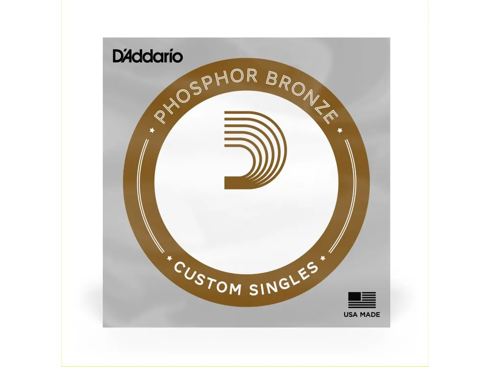 D'Addario PB070 Phosphor Bronze Wound Acoustic Guitar Single String, .070 Finální Výprodej
