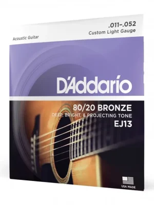 Bezpečná Platba Struny pro akustickou kytaru Daddario EJ13 11-52