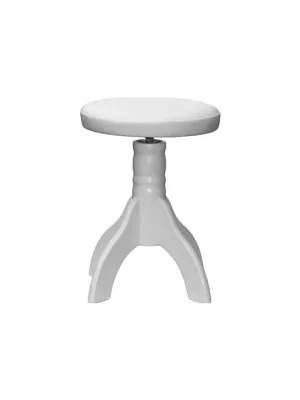 Akční Cena Klavírní stolička G+W bílá polstrovaná - koženka