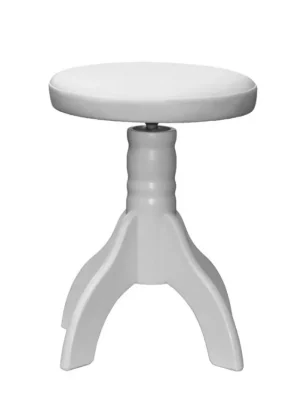 Otočná klavírní židle Skotnica, bílá, koženka Pouze Dnes