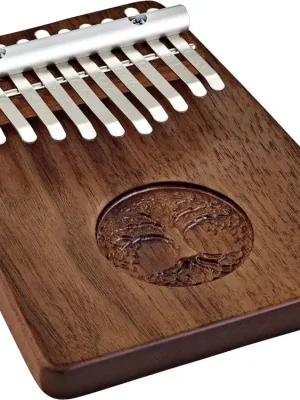 Novinka MEINL Percussion - KALIMBA C MAJOR 10-NOTES MEINL, SLOPING SOLID BLACK WALNUT, WITH CASE, TREE OF LIFE KL1001TOL