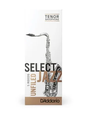 Zlevněný D'Addario Select Jazz Unfiled Tenor Saxophone Reeds, Strength 4 Hard, 5-pack