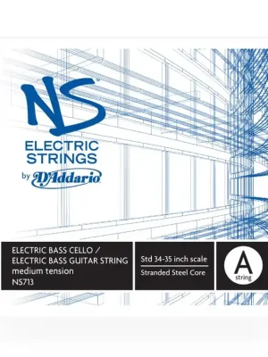 Akce D'Addario NS Electric Bass/Cello Single A String, 4/4 Scale, Medium Tension
