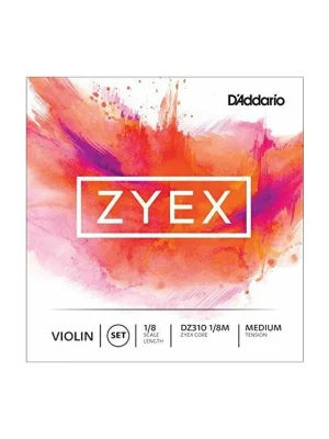 D'Addario Zyex Violin String Set, 1/8 Scale, Medium Tension Must-Have