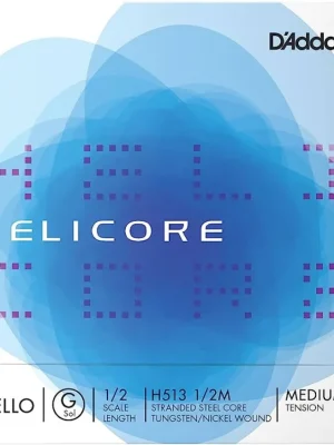 Nejprodávanější D'Addario Helicore Cello Single G String, 1/2 Scale, Medium Tension