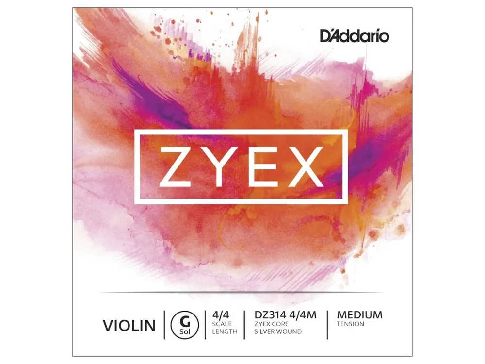 Omezená Nabídka D'Addario Zyex Violin Single G String, 4/4 Scale, Medium Tension