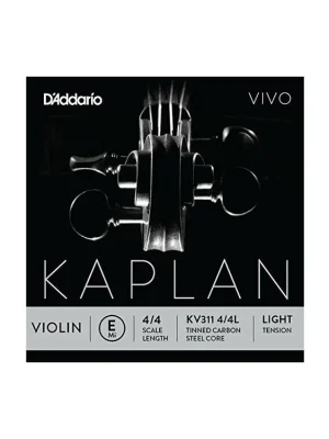 Oblíbený D'Addario Kaplan Vivo Violin E String, 4/4 Scale, Light Tension