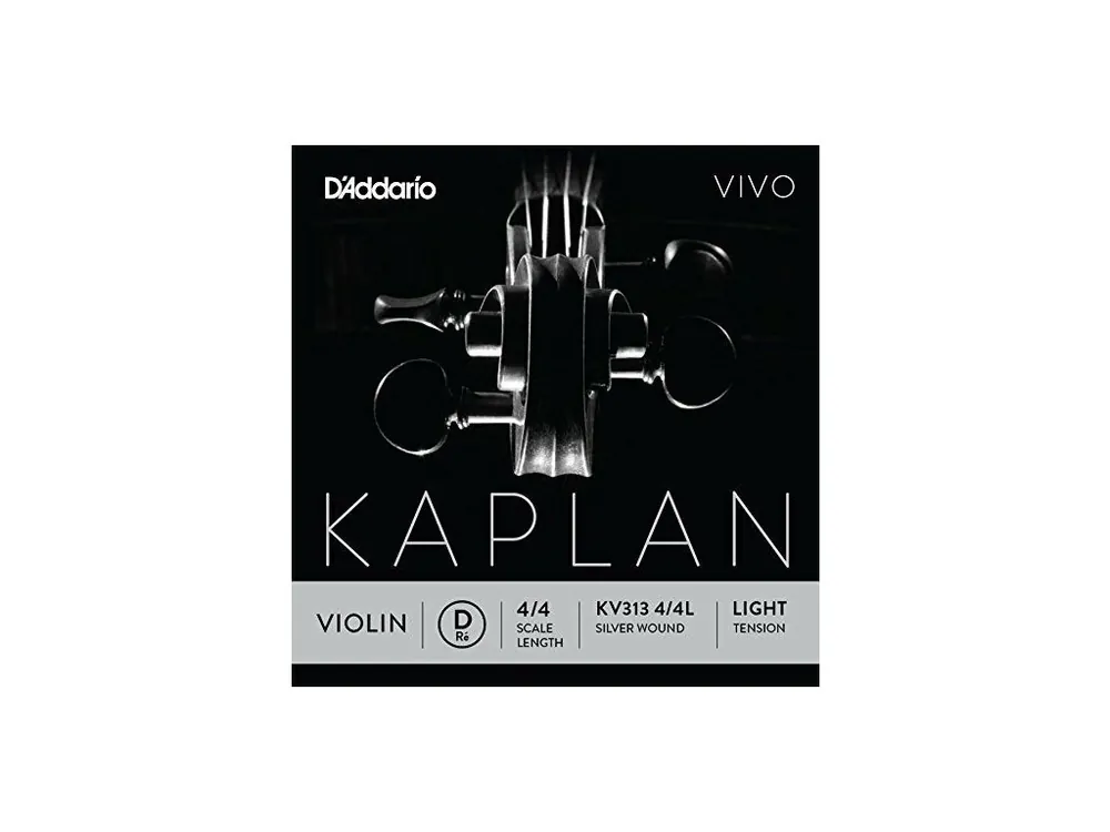 Objednat Nyní D'Addario Kaplan Vivo Violin D String, 4/4 Scale, Light Tension