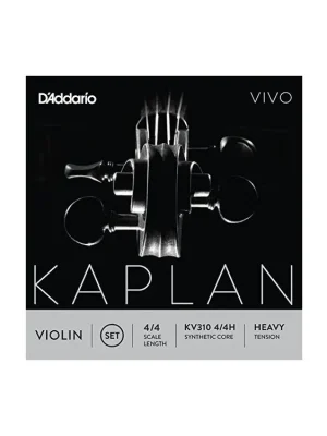 D'Addario Kaplan Vivo Violin String Set, 4/4 Scale, Heavy Tension Nejlepší Volba