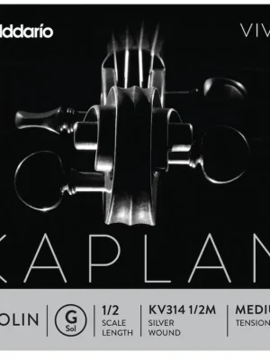 D'Addario Kaplan Vivo Violin G String, 1/2 Scale, Medium Tension Časově Omezené