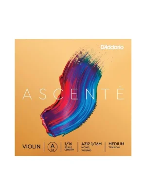 D'Addario Ascenté Violin A String, 1/16 Scale, Medium Tension Nízká Cena
