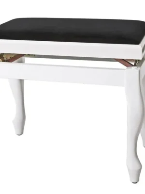 Nízká Cena Gewa Deluxe Classic - Bílý lesk - Klavírní stolička