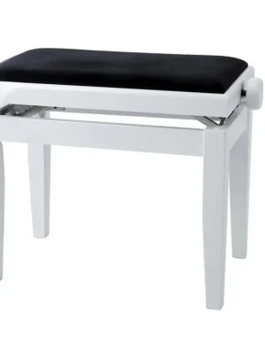 Gewa Deluxe - Bílý mat - Klavírní stolička Nejprodávanější