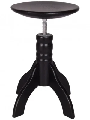 Poslední Šance Otočná klavírní židle Skotnica, černá, dřevěný sedák