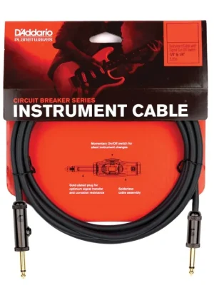 D'Addario Circuit Breaker Momentary Mute Instrument Cable, 15 Feet Novinka