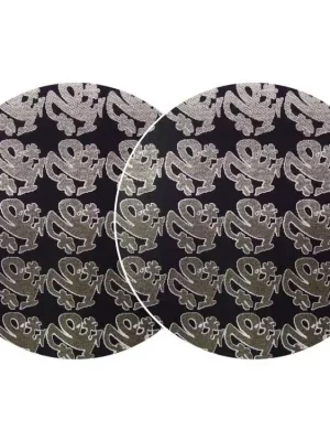 Koupit Online 2x Slipmats Plasticman black Logo Metallic