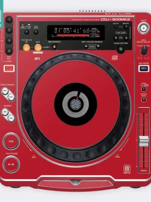 Cenově Výhodný Skin CDJ-800 MK2 FULL COLORS Aurora Red