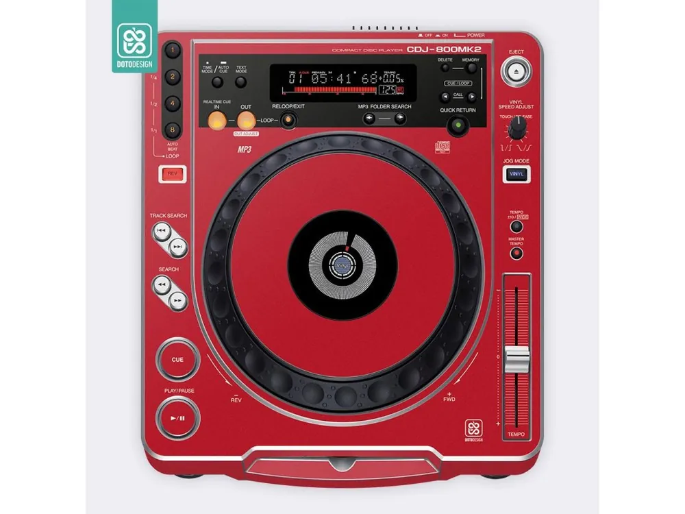 Cenově Výhodný Skin CDJ-800 MK2 FULL COLORS Aurora Red