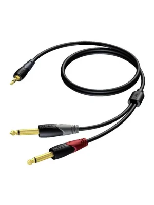 Super Cena CLA713/3 - Jack 3,5 - 2x Jack 6,3 - 3m