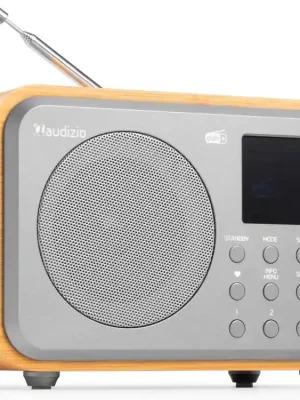 Cenová Bomba Milan přenosné rádio FM/DAB+ s baterií, bamboo