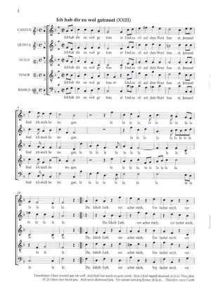 Hassler: SIX LIEDER from Lustgarten (1601) pro vokální soubor(SATB) nebo instrumentální kvintet Rychlé Dodání