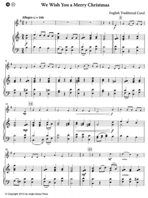 15 Easy Christmas Carols + CD / lesní roh (f horn) a klavír Speciální Cena