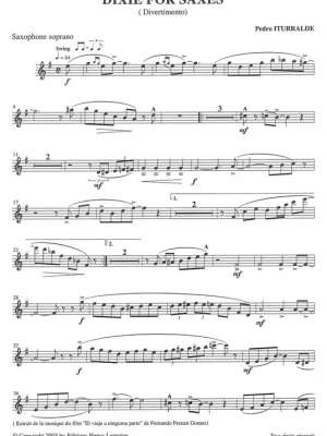 Značkový Iturralde: Dixie for saxes (Divertimento) / saxofonový kvartet (SATB)