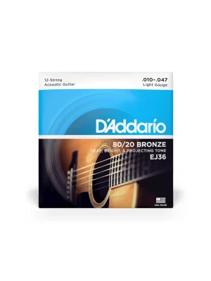 D'ADDARIO EJ36 80/20 Bronze 12 Light - .010 - .047 Oblíbený