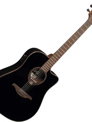 LAG Tramontane 118 T118DCE Black Elektroakustická kytara Dreadnought Cenově Výhodný