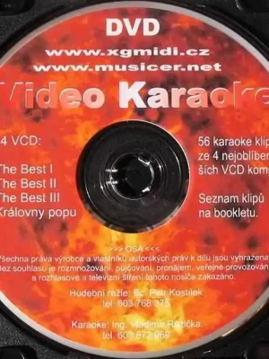 KARAOKE Set 4 VCD 01,02,03 a 08 Cenově Výhodný