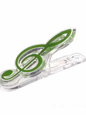 Sleva Klip na noty PeckaPPT-C002 zelený housl. klíč