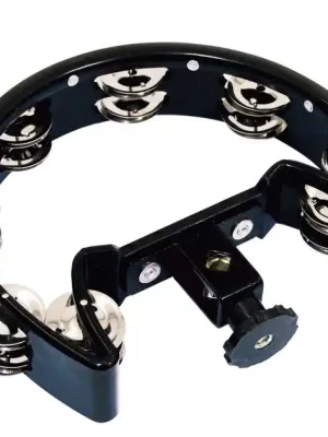 Dimavery tamburína s úchytem na Hi-Hat stojan, černá Vysoce Kvalitní