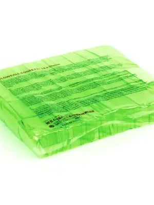 Tovární Cena Tcm Fx pomalu padající obdélníkové konfety 55x18mm, neonové-zelené, UV