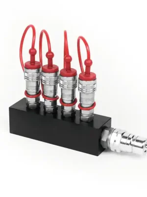 Značkový TCM FX CO2 distribuční blok (4x3/8 in to 1x3/8 out)