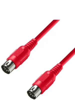 Adam Hall Kabel MIDI DIN 5 1,5m Red Zlevněný